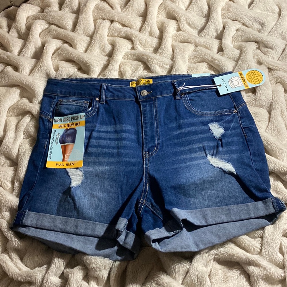 NWT wax jeans high rise Jean shorts 3xl